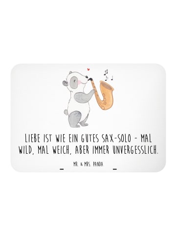 Mr. & Mrs. Panda Magnet Saxophon Liebe mit Spruch in Weiß