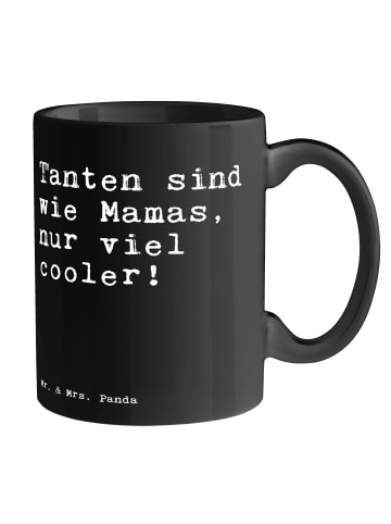 Mr. & Mrs. Panda Geschenktasse Tanten sind wie Mamas,... mit Spruch in Schwarz