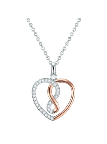Rafaela Donata Kette mit Anhänger Sterling Silber bi-Color Zirkonia weiß in silber