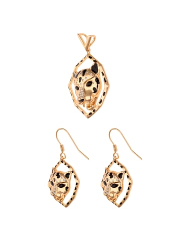 faina Women Jewelry Set in Rose Gold Black