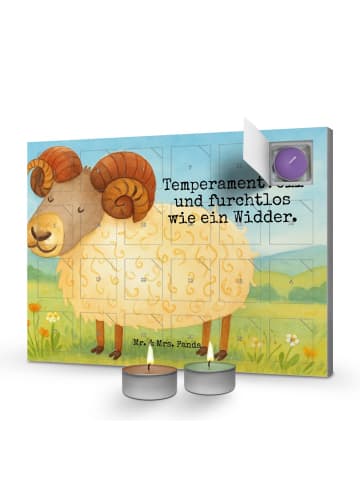 Mr. & Mrs. Panda Adventskalender Sternzeichen Widder Design mit ... in Weiß