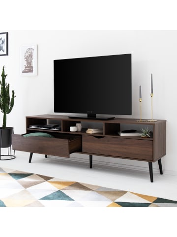 home24 TV-Lowboard GJORA 160 cm in Walnuss Dekor