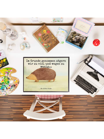 Mr. & Mrs. Panda Schreibunterlage Igel Herzen Design mit Spruch in Weiß