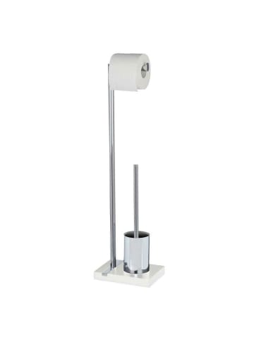 Wenko Stand-WC-Garnitur NOBLE in Weiß, (B) 20 x (H) 74 x (L) 15 cm