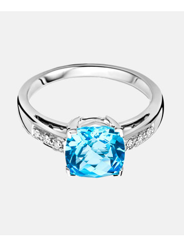 Diamant L'éternel Ring aus 375 Weißgold mit Diamant mit Topas