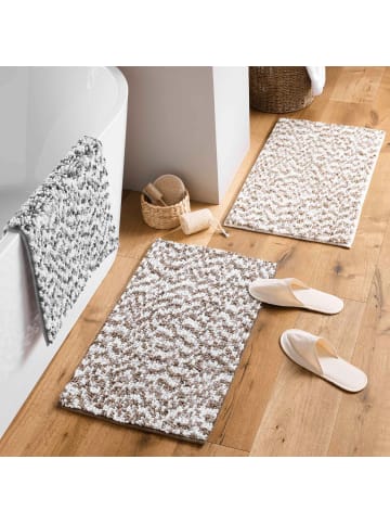 Douceur d’Intérieur Badezimmermatte aus Mikrofaser FRIZA in Braun, 45 x 75 cm