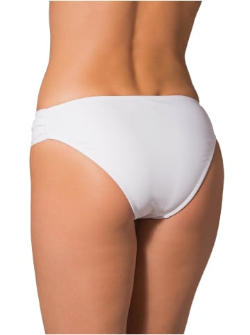 Aquarti Aquarti Damen Bikinihose mit seitlichen Raffungen in weiß