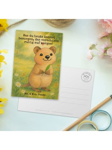 Mr. & Mrs. Panda Postkarte Quokka Happy Design mit Spruch in Weiß