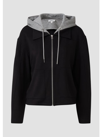 s.Oliver Sweatshirt Jacke in 9999_schwarz