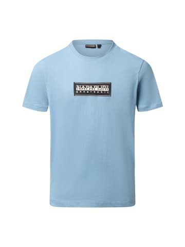Napapijri T-Shirt Box Logo in hellblau