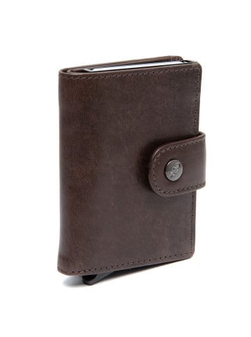 The Chesterfield Brand Barrea Geldbörse RFID Schutz Leder 7 cm in brown