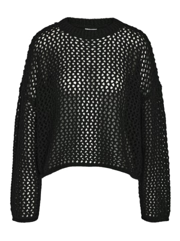 Noisy may Strickpullover Lockerer Schnitt Langarm Rundhals in Schwarz