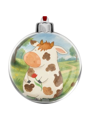 Mr. & Mrs. Panda Weihnachtskugel Kuh Design ohne Spruch in Weiß