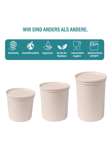 Stoneline Frischhaltedose 1000 ml, mit rPET, natur in Beige