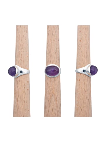 mantraroma 925er Silber - Ringe mit Amethyst