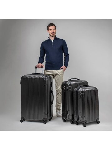 FERGÉ Kofferset Hartschale 3-teilig Hartschale 3 teilig Koffer Set mit Schutzecken QUÉBEC in pink