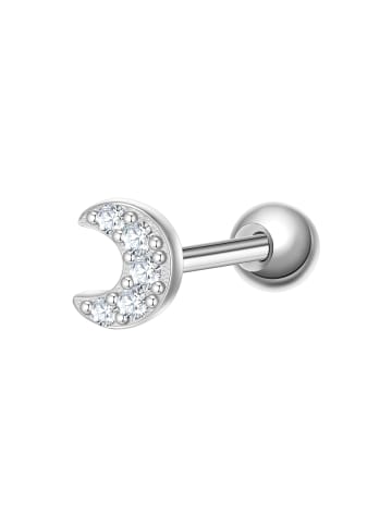 Glanzstücke München Ohrringe Mond aus Sterling Silber mit Zirkonia in silber