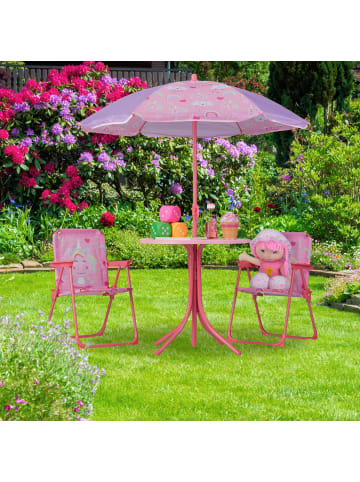 relaxdays Camping Kindersitzgruppe "Einhorn" in Pink