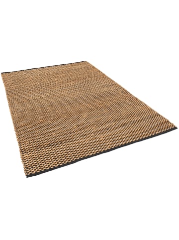 Pergamon Naturfaser Teppich Jute Salsa Meliert in Beige Schwarz