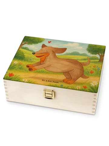 Mr. & Mrs. Panda Teeaufbewahrung Hund Dackel Design ohne Spruch in Weiß