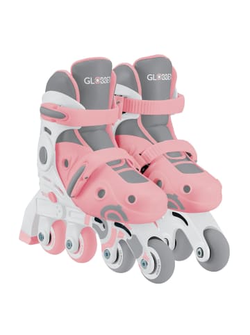 GLOBBER LEARNING SKATES 2in1 verstellbare Rollschuhe und Inlineskates in rosa, Gr. 26-29