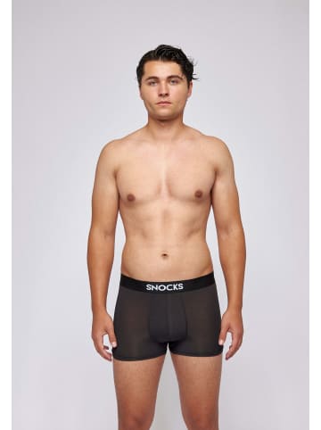 SNOCKS Boxershorts aus Modal Schwarz 3 Stück