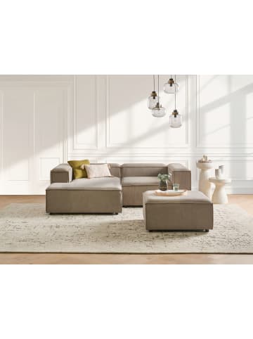 Beliani 3-tlg Modulsofa ARDAL in Braun/Schwarz rechtsseitig