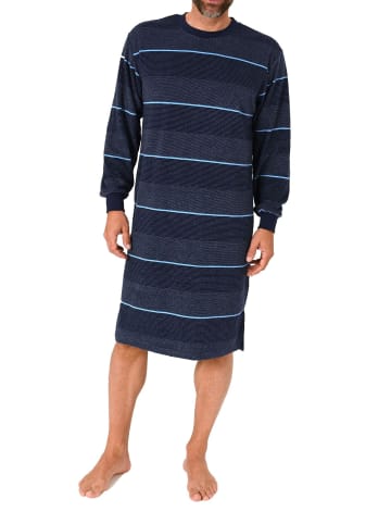 NORMANN Frottee Nachthemd langarm Bündchen - 86932 in marine