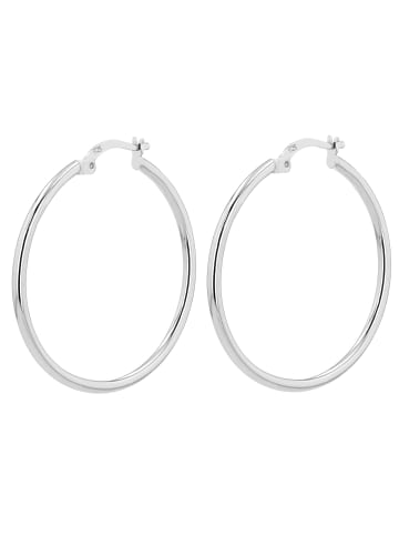 Adeliás Damen Ohrringe – Creole aus 925 Silber in silber