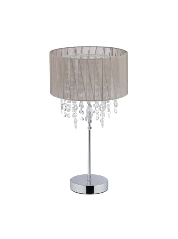 relaxdays Tischlampe  in Grau/Silber - (H)43 x Ø 24 cm