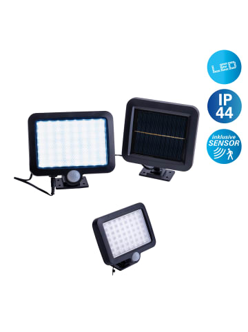 näve LED Solar Außenwandleuchte "PEPE" in schwarz - (L)15cm x (B)5,5cm x (H)13cm