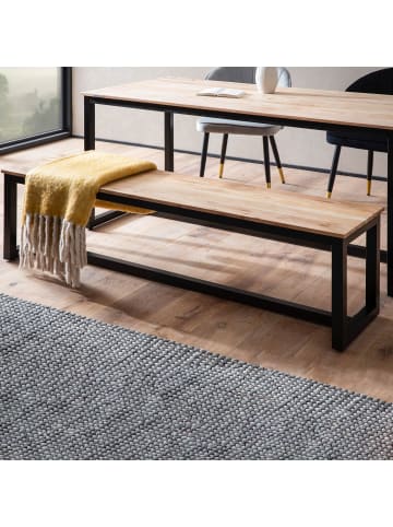 KADIMA DESIGN Esszimmerbank 120x40x45 cm Massivholz Metall Loft-Style,