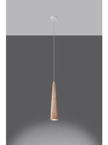 Nice Lamps Hängeleuchte MARTEN 1 Natural Holz (L)8cm (B)8cm (H)120cm