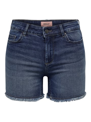 ONLY Shorts kurze Denim Jeans Shorts Knopf und Reißverschluss in Dunkelblau