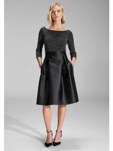 SWING Cocktailkleid in schwarz silber - 0001