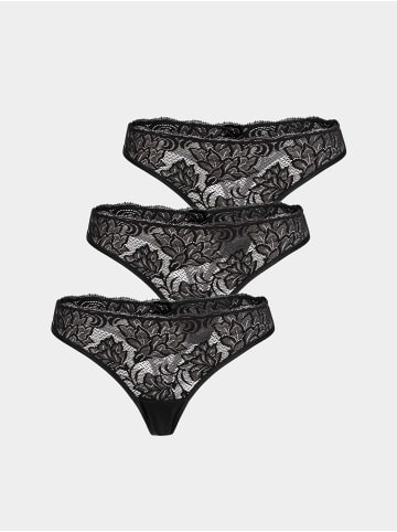 Erlich Textil  Erlich Textil String im 3er Pack EMILIA in schwarz