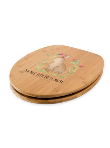Mr. & Mrs. Panda Motiv WC Sitz Hase Sitzen mit Spruch in Braun