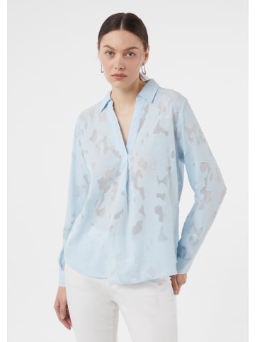 comma Bluse langarm in Blau