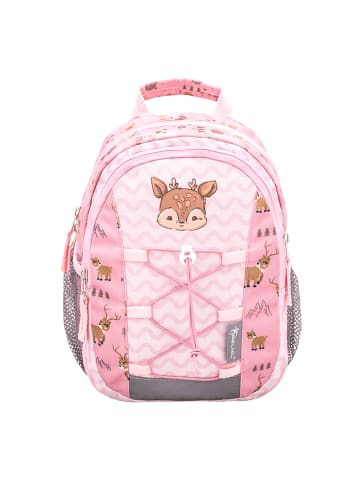 Belmil Kindergartenrucksack "Mini Kiddy Woodland Deer" in hellrosa H 23 cm L 20 cm T 9 + 6 cm