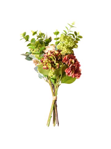 Beliani Künstlicher Blumenstrauß MINDE in Rosa/Grün - (W) 35 x (H) 60 x (L) 35 cm
