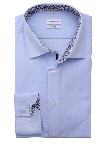 Seidensticker Extra Langarm Business Hemd für Herren in hell-blau