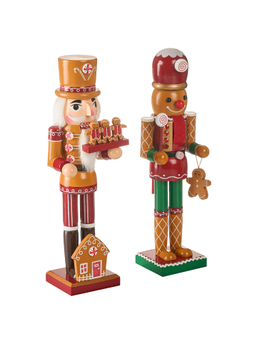 Beliani 2er-Set Dekofigur GRANSJON in Orange/Rot