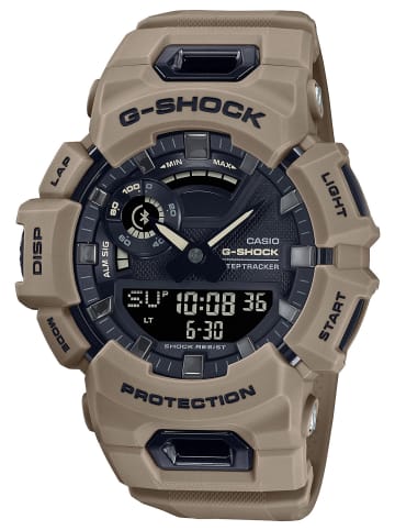 Casio G-Shock G-Squad AnaDigi Herrenuhr Beige Schwarz / Braun