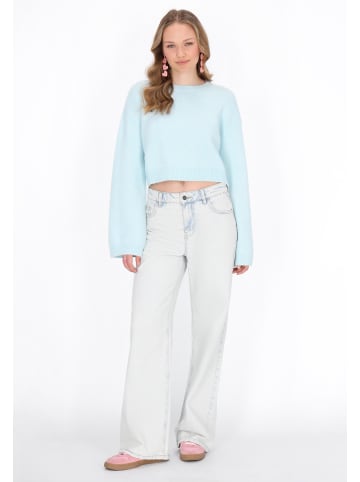 myMo Women Sweater in light blue melange