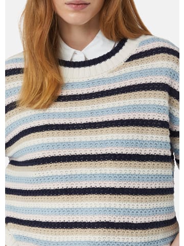 comma CI Strickpullover langarm in Mehrfarbig-weiß