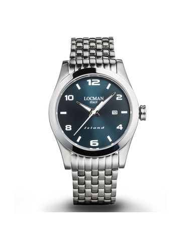 Locman Herreuhr "Locman Island petrol 0613A" in Silber