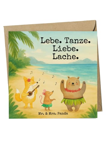 Mr. & Mrs. Panda Klappkarte Waldtiere Aloha Design mit Spruch in Weiß
