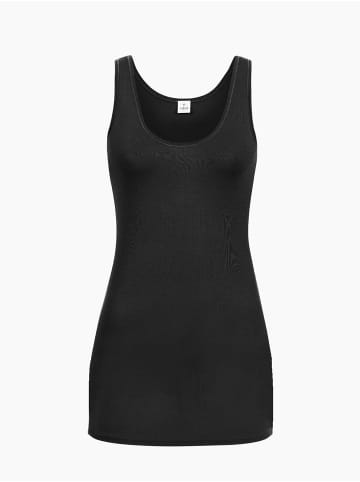 Erlich Textil  Tanktop lang Charlotte in schwarz