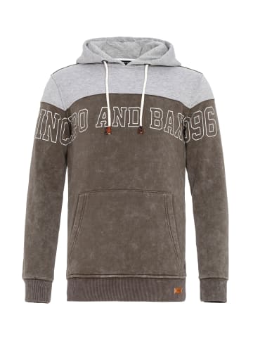 Cipo & Baxx Kapuzensweatshirt in GREY-KHAKI