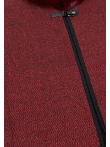 osha Damen Poncho in Weinrot